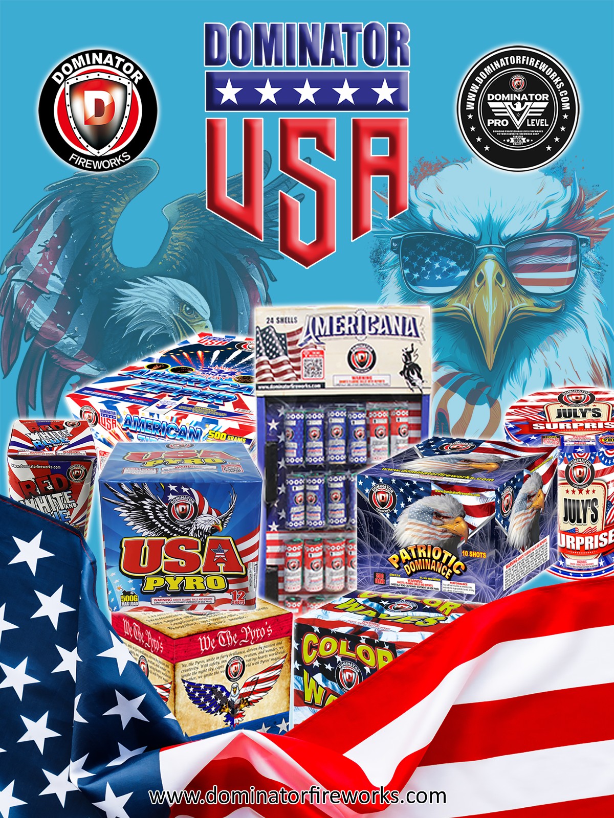 Unleash Your Patriotism: Dominator USA's Spectacular Patriotic-Themed Fireworks Collection