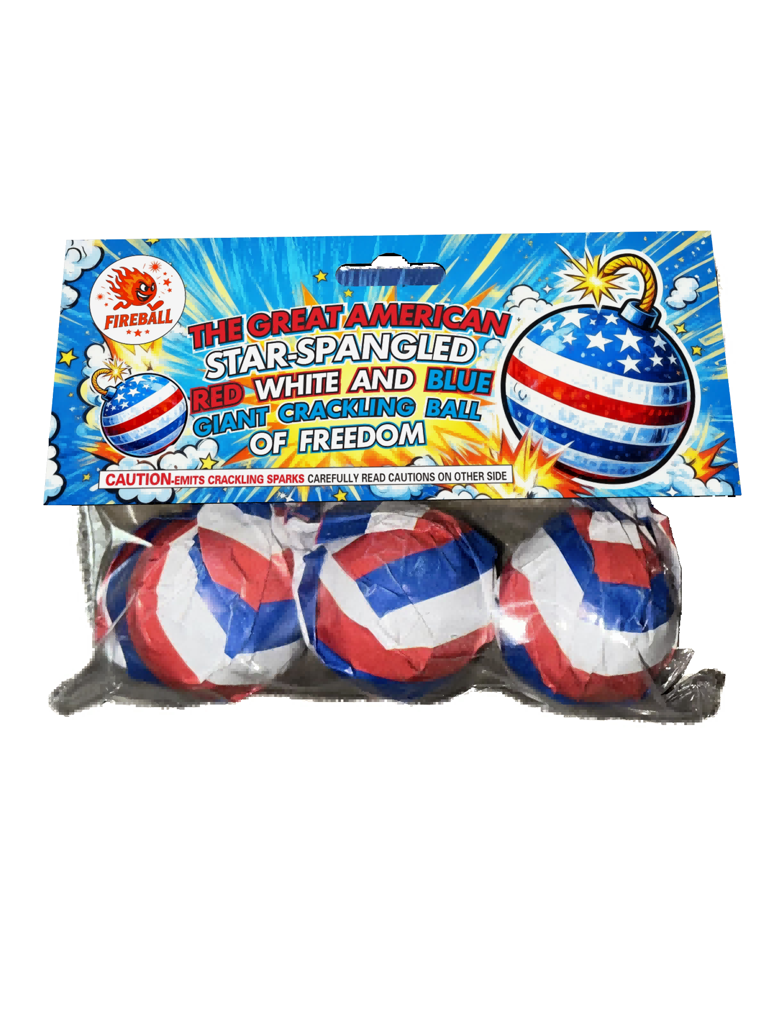 The Great American Star Spangled RWB Giant Crackling Ball of Freedom